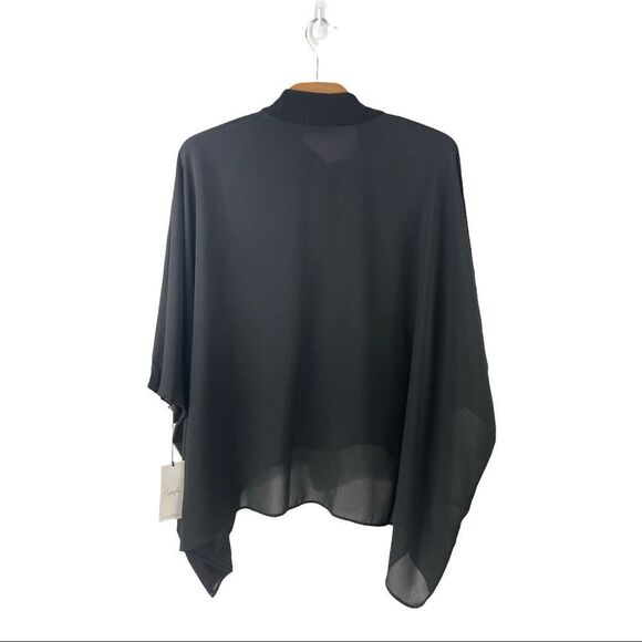 Sympli Black Button Down Shirt for Women - Picture 5 of 9